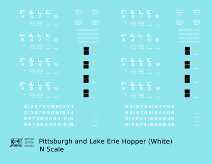 Pittsburgh and Lake Erie Hopper Car White P&LE