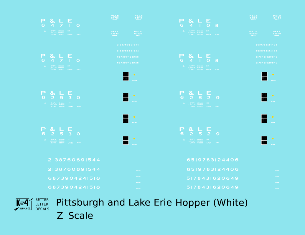 Pittsburgh and Lake Erie Hopper Car White P&LE