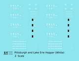 Pittsburgh and Lake Erie Hopper Car White P&LE