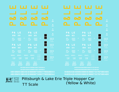 Pittsburgh & Lake Erie Three Bay Hopper Big Yellow P&LE