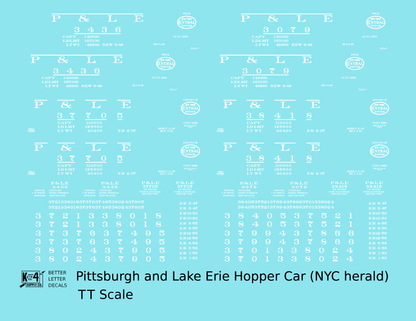 Pittsburgh and Lake Erie 55, 70 Ton Hopper Car White New York Central