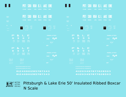 Pittsburgh and Lake Erie Insulated 50 Ft Boxcar White
