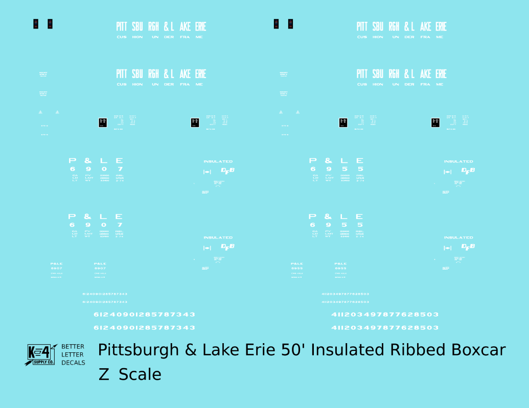 Pittsburgh and Lake Erie Insulated 50 Ft Boxcar White