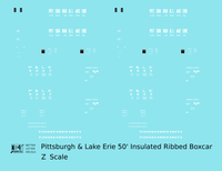 Pittsburgh and Lake Erie Insulated 50 Ft Boxcar White  - Decal - Choose Scale