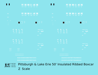 Pittsburgh and Lake Erie Insulated 50 Ft Boxcar White