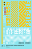 Pittsburgh and Lake Erie Diesel Switcher Locomotive Yellow and White  - Decal Sheet