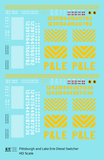 Pittsburgh and Lake Erie Diesel Switcher Locomotive Yellow and White  - Decal - Choose Scale