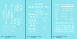 Pere Marquette 40 Ft Steel Boxcar White  - Decal - Choose Scale