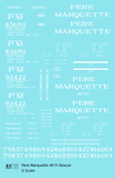 Pere Marquette 40 Ft Steel Boxcar White  - Decal - Choose Scale