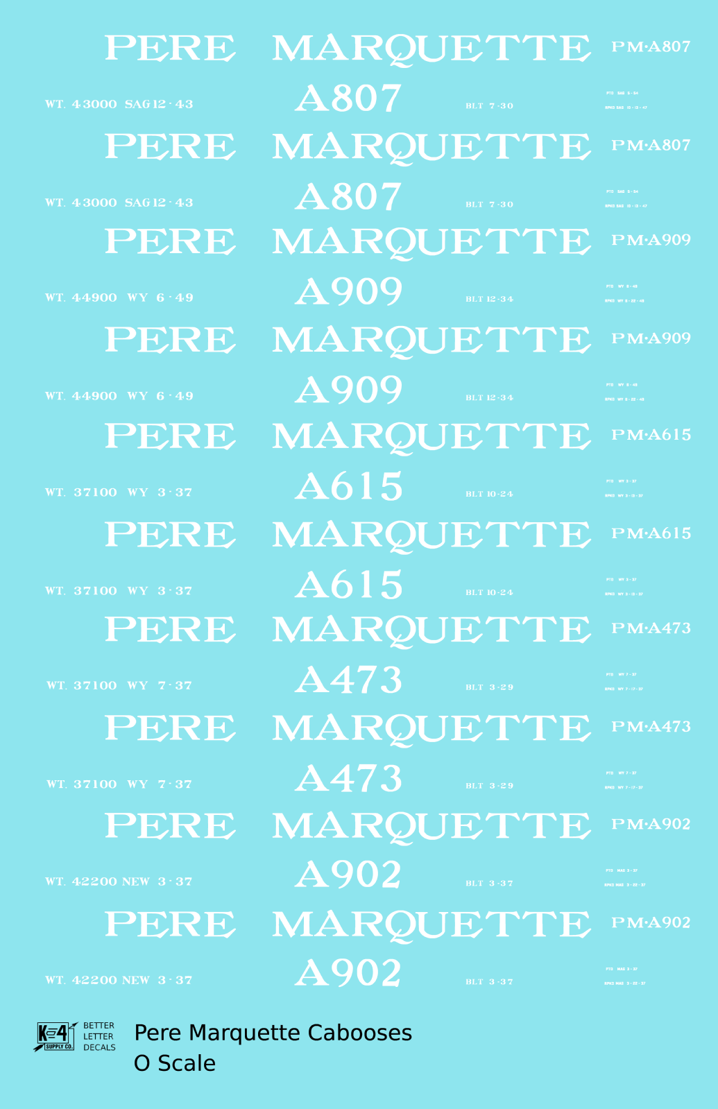 Pere Marquette Caboose White