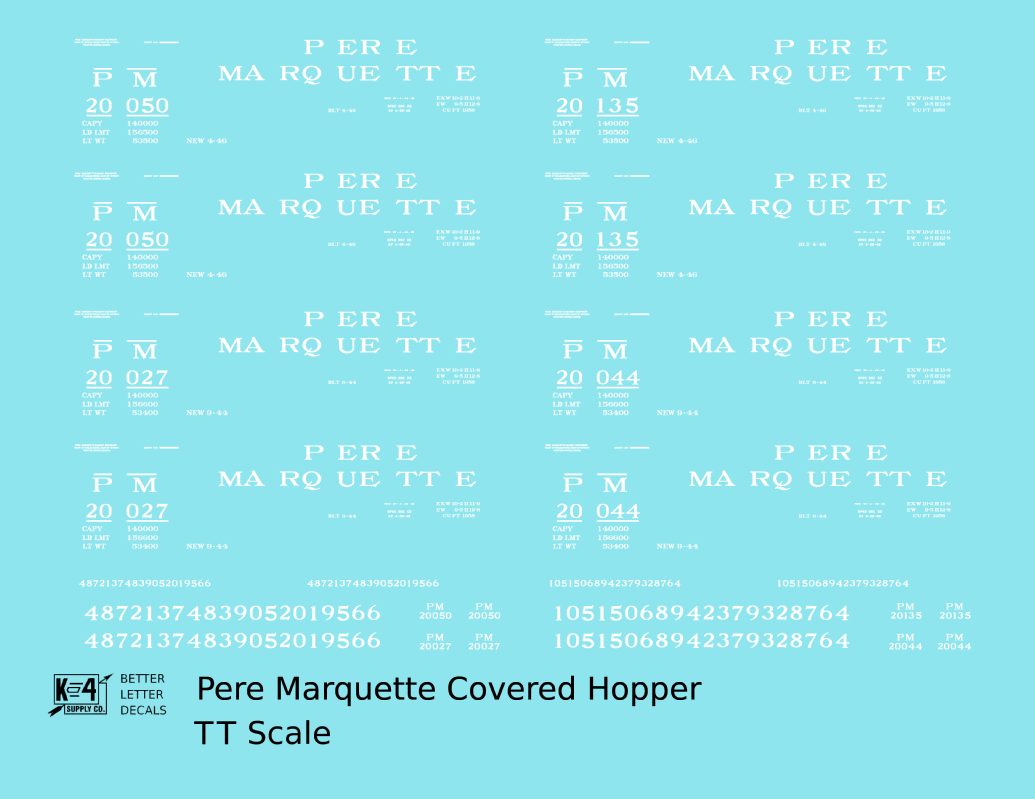 Pere Marquette Covered Hopper White