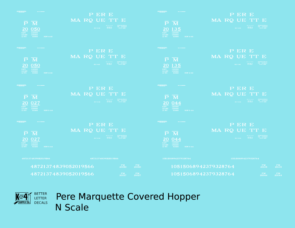 Pere Marquette Covered Hopper White