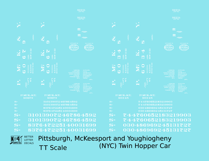 PMcK&Y Twin Hopper Car White New York Central