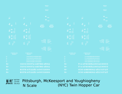PMcK&Y Twin Hopper Car White New York Central