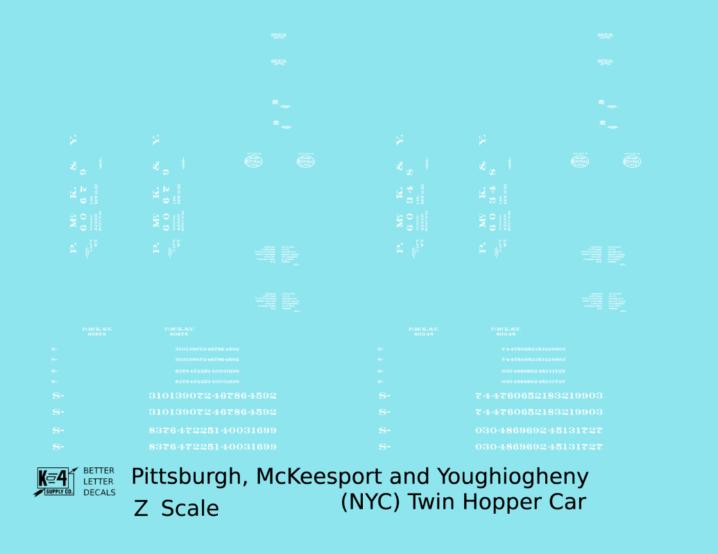 PMcK&Y Twin Hopper Car White New York Central