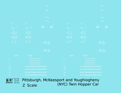 PMcK&Y Twin Hopper Car White New York Central
