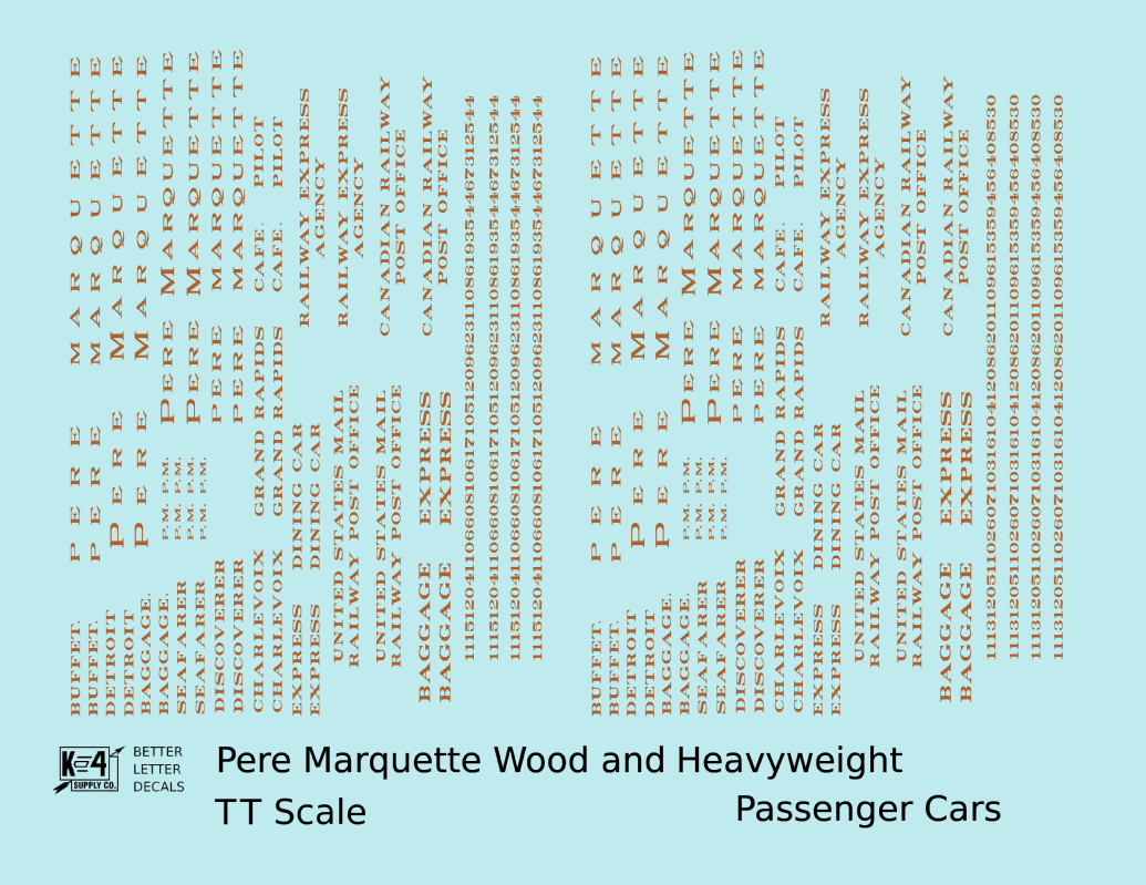 Pere Marquette Heavyweight Passenger Car Bronze Gold