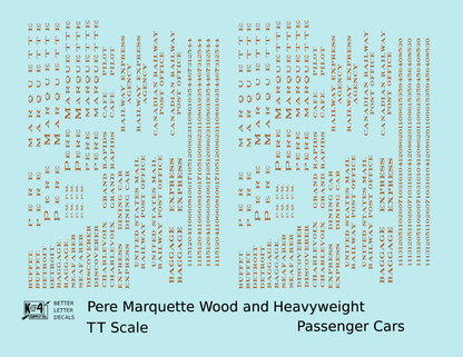 Pere Marquette Heavyweight Passenger Car Bronze Gold