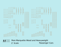 Pere Marquette Heavyweight Passenger Car Bronze Gold  - Decal - Choose Scale