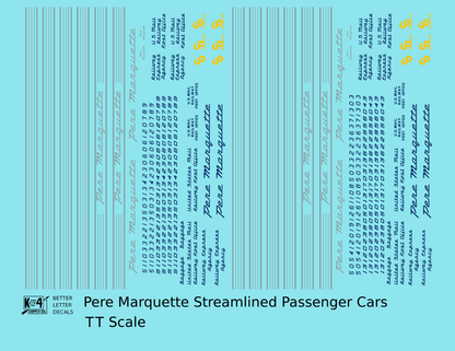 Pere Marquette Streamlined Passenger Car Silver and Blue