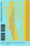 Pere Marquette C&O B&O Diesel Switcher Locomotive Yellow and Red  - Decal Sheet