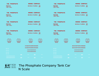 The Phosphate Mining Company Tank Car Red and White Nichols, Florida