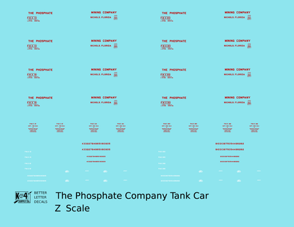 The Phosphate Mining Company Tank Car Red and White Nichols, Florida