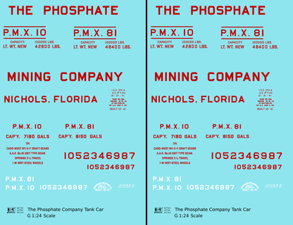 The Phosphate Mining Company Tank Car Red and White Nichols, Florida