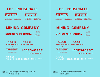 The Phosphate Mining Company Tank Car Red and White Nichols, Florida