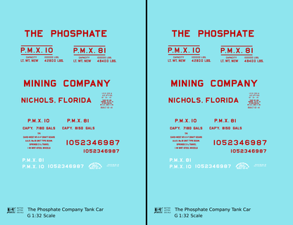 The Phosphate Mining Company Tank Car Red and White Nichols, Florida
