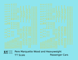 Pere Marquette Heavyweight Passenger Cars Dulux Gold  - Decal - Choose Scale