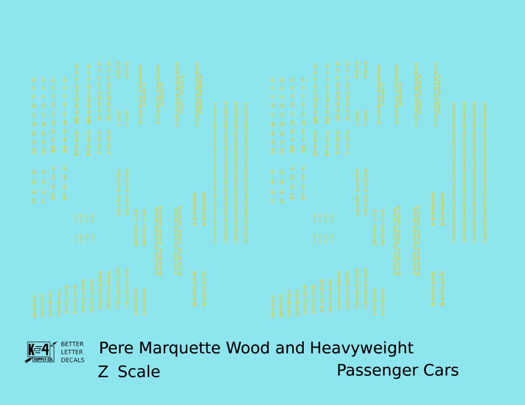 Pere Marquette Heavyweight Passenger Cars Dulux Gold