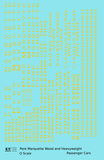 Pere Marquette Heavyweight Passenger Cars Dulux Gold  - Decal Sheet