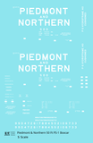 Piedmont & Northern 50 Ft PS1 Boxcar White  - Decal - Choose Scale