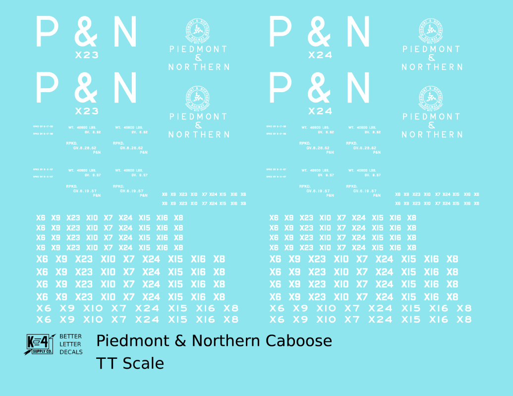 Piedmont and Northern Caboose White