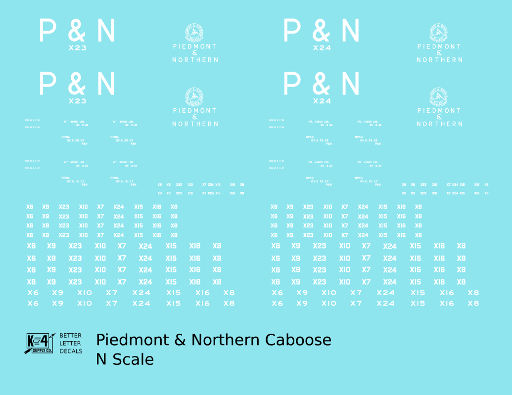 Piedmont and Northern Caboose White