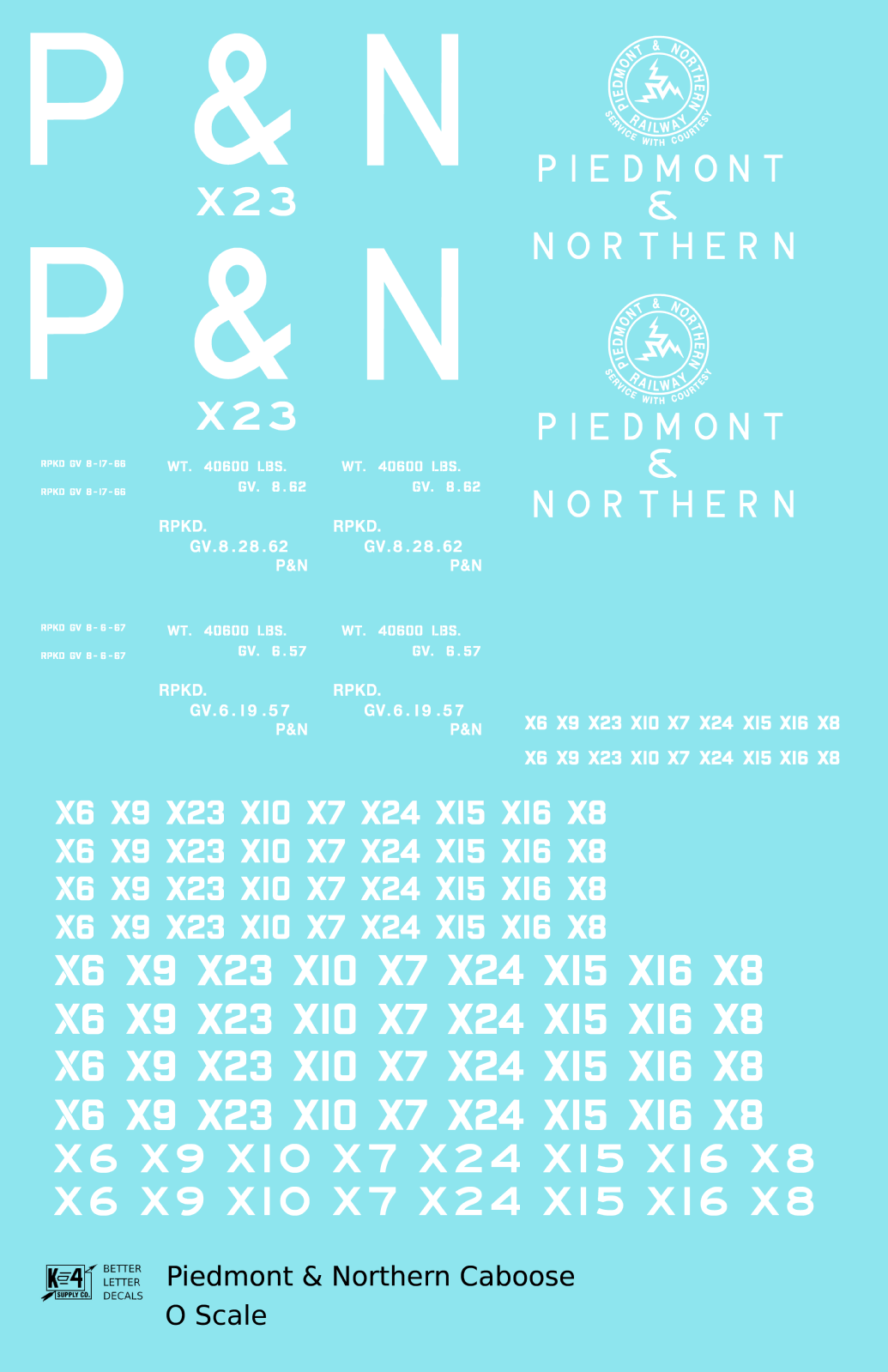 Piedmont and Northern Caboose White