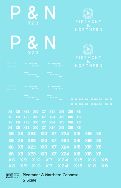 Piedmont and Northern Caboose White