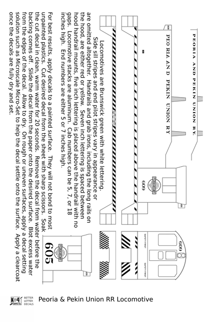 Peoria and Pekin Union Diesel Locomotive White