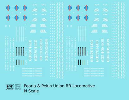 Peoria and Pekin Union Diesel Locomotive White