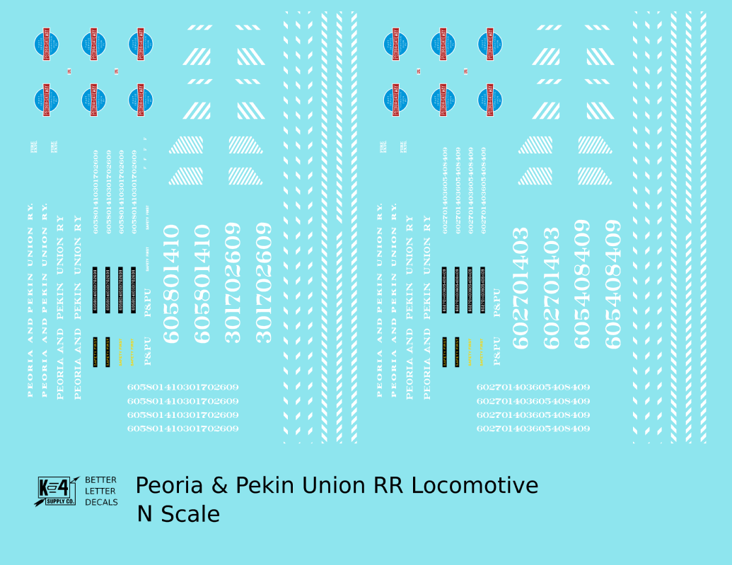 Peoria and Pekin Union Diesel Locomotive White