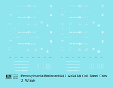 Pennsylvania Railroad G41 and G41A Coil Steel Car White