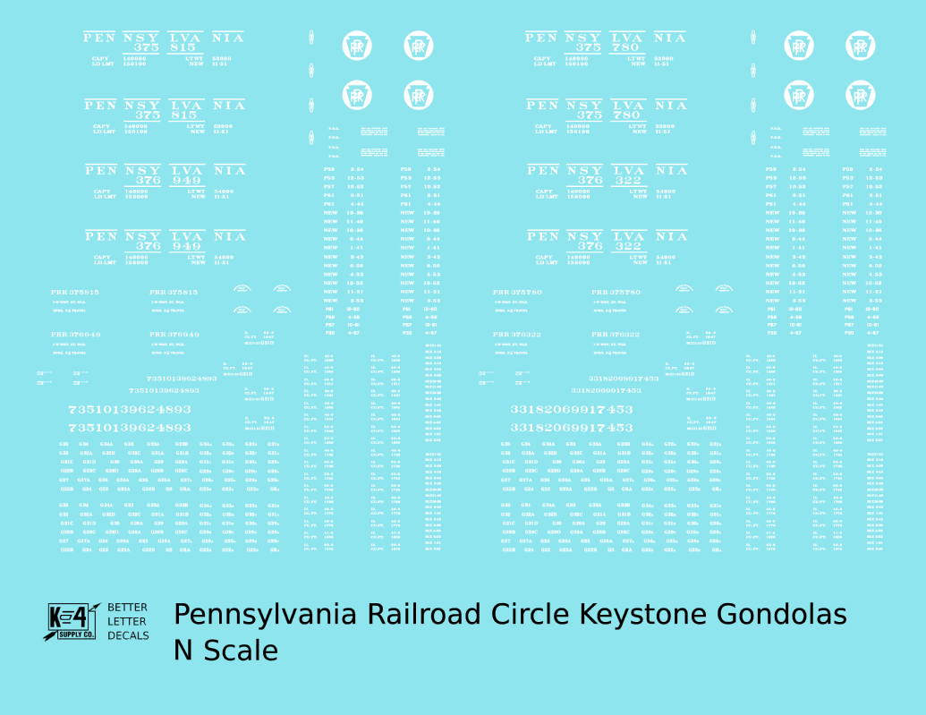 Pennsylvania Railroad Gondola White Circle Keystone