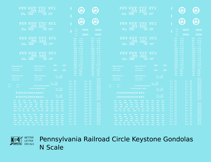 Pennsylvania Railroad Gondola White Circle Keystone