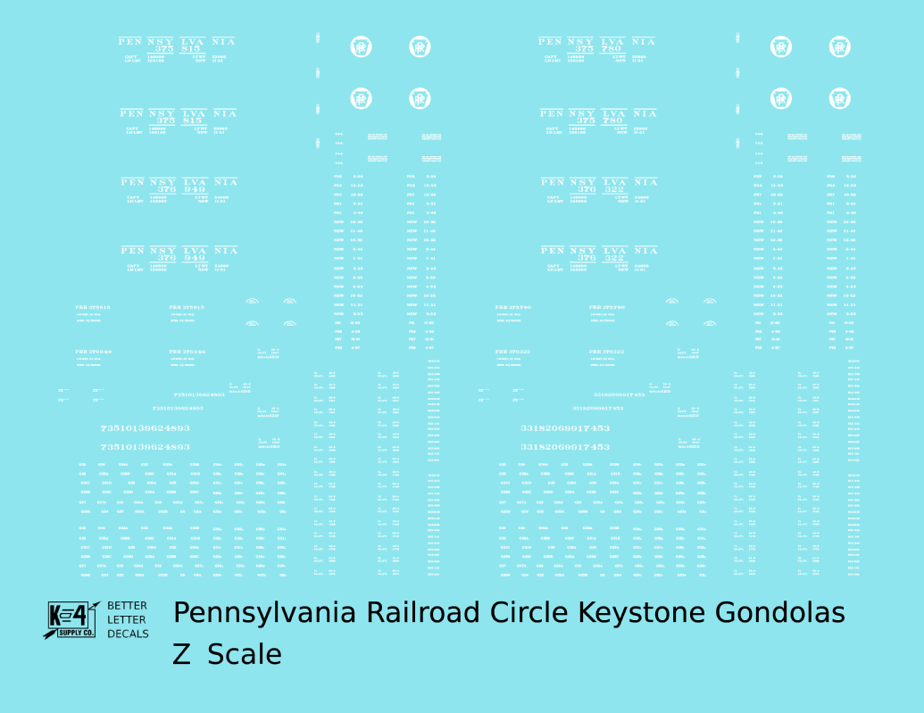 Pennsylvania Railroad Gondola White Circle Keystone