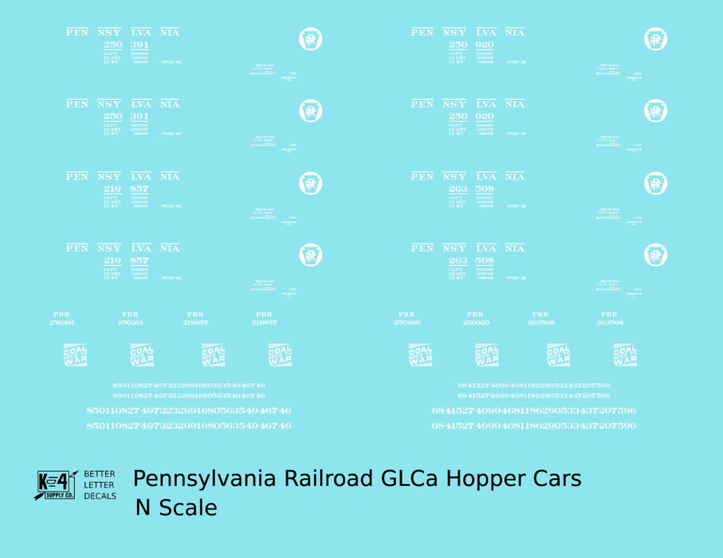 Pennsylvania Railroad GLCa Twin Hopper Car Coal Goes To War