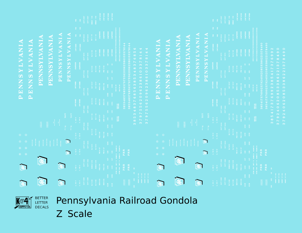 Pennsylvania Railroad Gondola White Shadow Herald