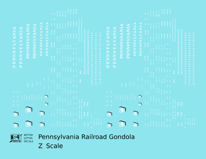 Pennsylvania Railroad Gondola White Shadow Herald