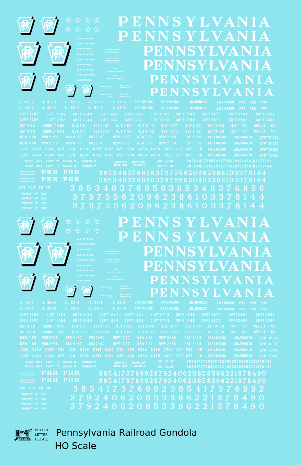 Pennsylvania Railroad Gondola White Shadow Herald