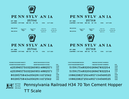 Pennsylvania Railroad H34 Cement Covered Hopper Black